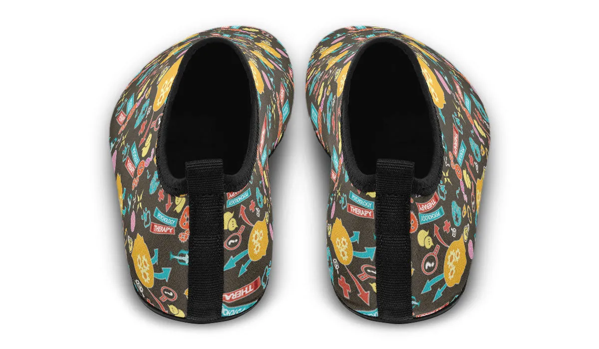 Psychology Pattern Aqua Barefoot Shoes