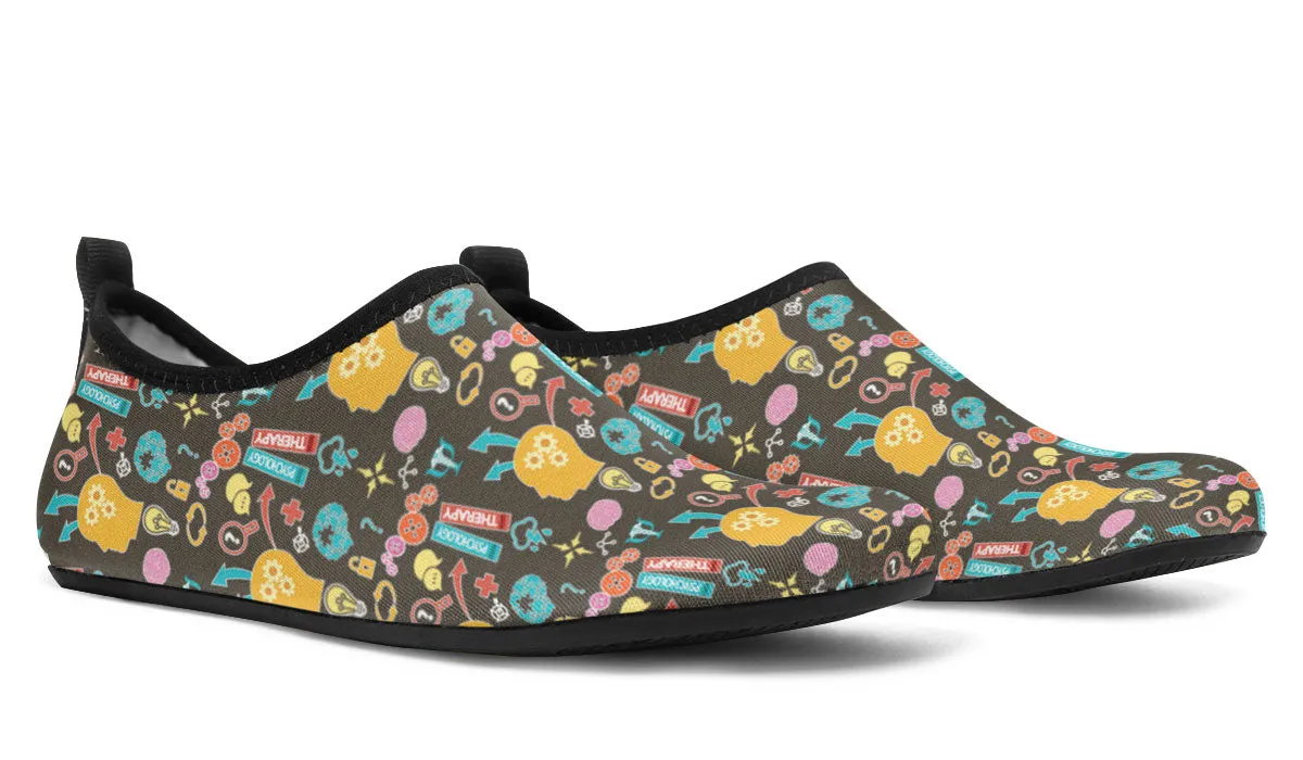 Psychology Pattern Aqua Barefoot Shoes
