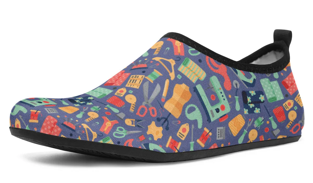 Quilting Pattern Aqua Barefoot Shoes