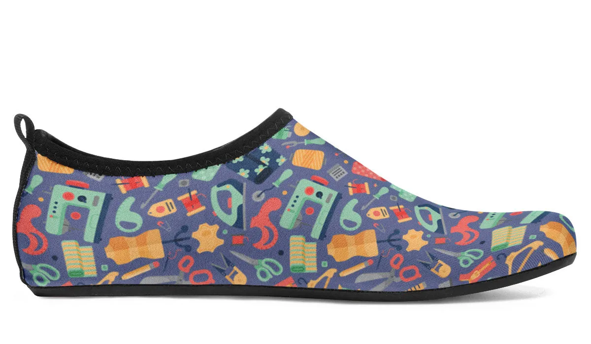 Quilting Pattern Aqua Barefoot Shoes