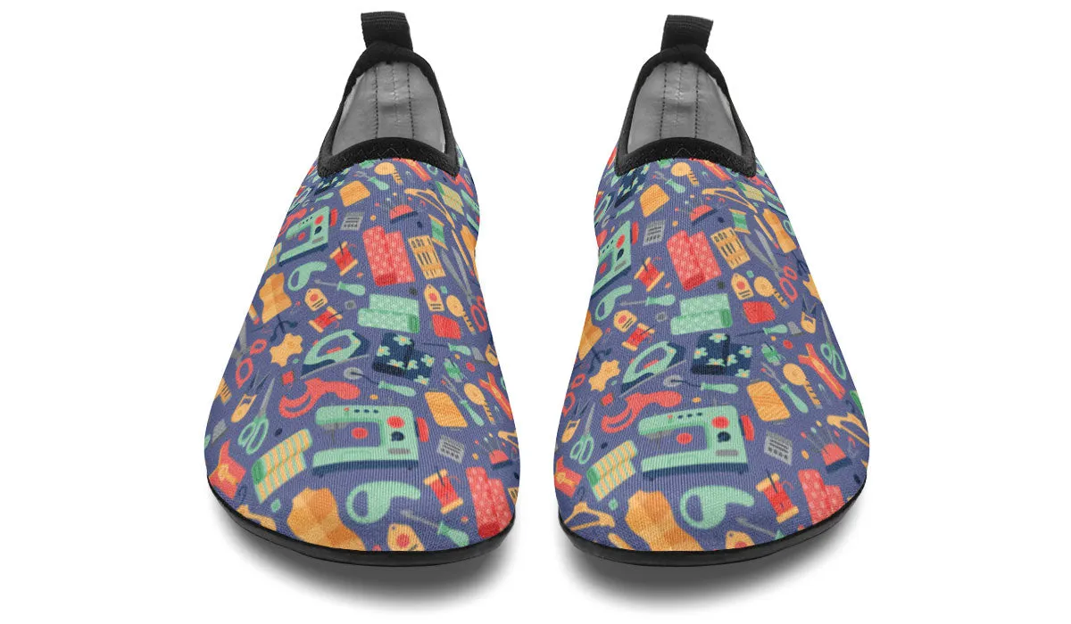 Quilting Pattern Aqua Barefoot Shoes