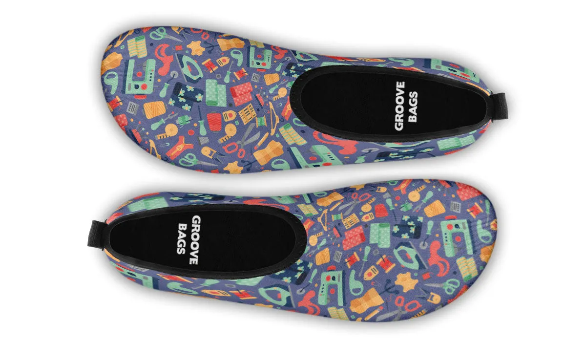 Quilting Pattern Aqua Barefoot Shoes