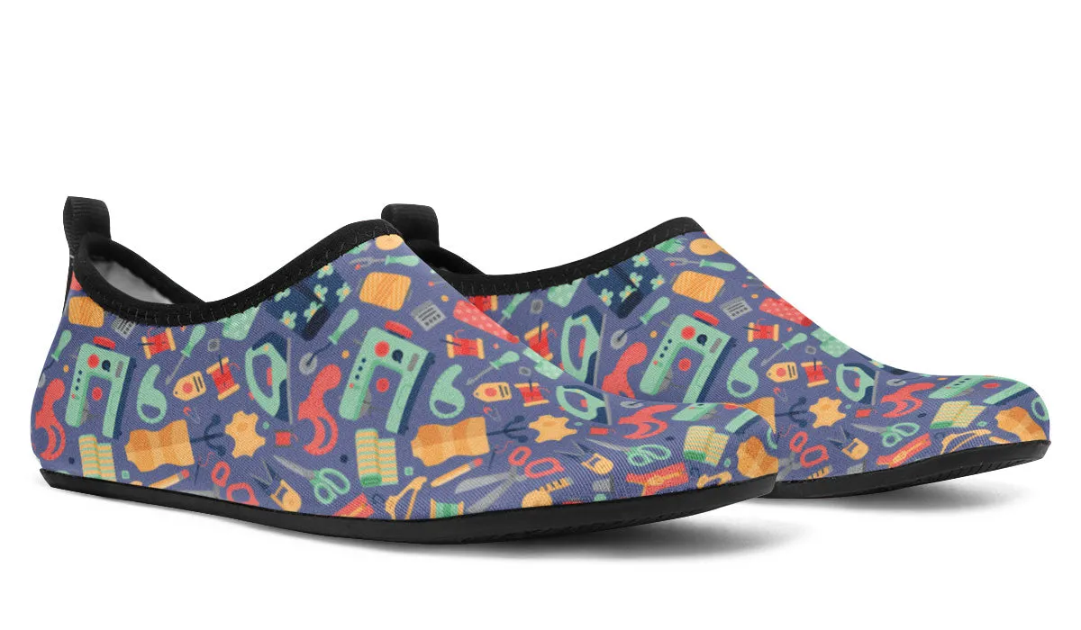 Quilting Pattern Aqua Barefoot Shoes