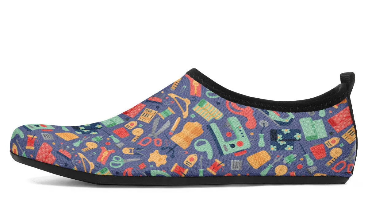 Quilting Pattern Aqua Barefoot Shoes