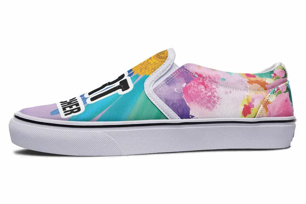 Rainbow Art Teacher Slip-On Shoes