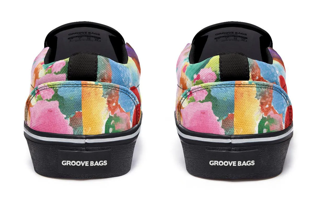 Rainbow Art Teacher Slip-On Shoes