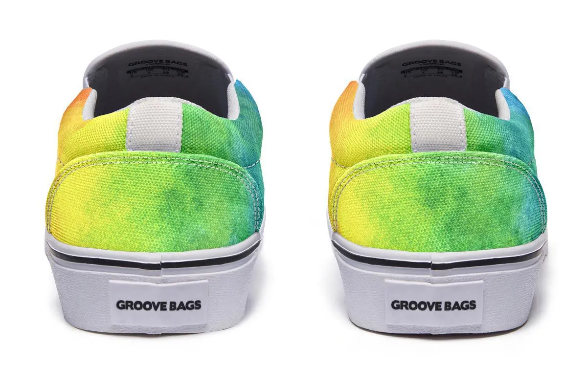 Rainbow Bichon Slip-On Shoes