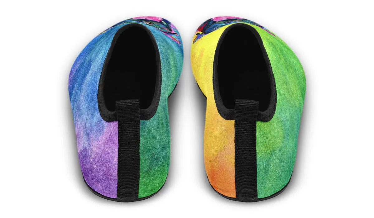 Rainbow Black Lab Aqua Barefoot Shoes