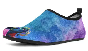 Rainbow Black Lab Aqua Barefoot Shoes