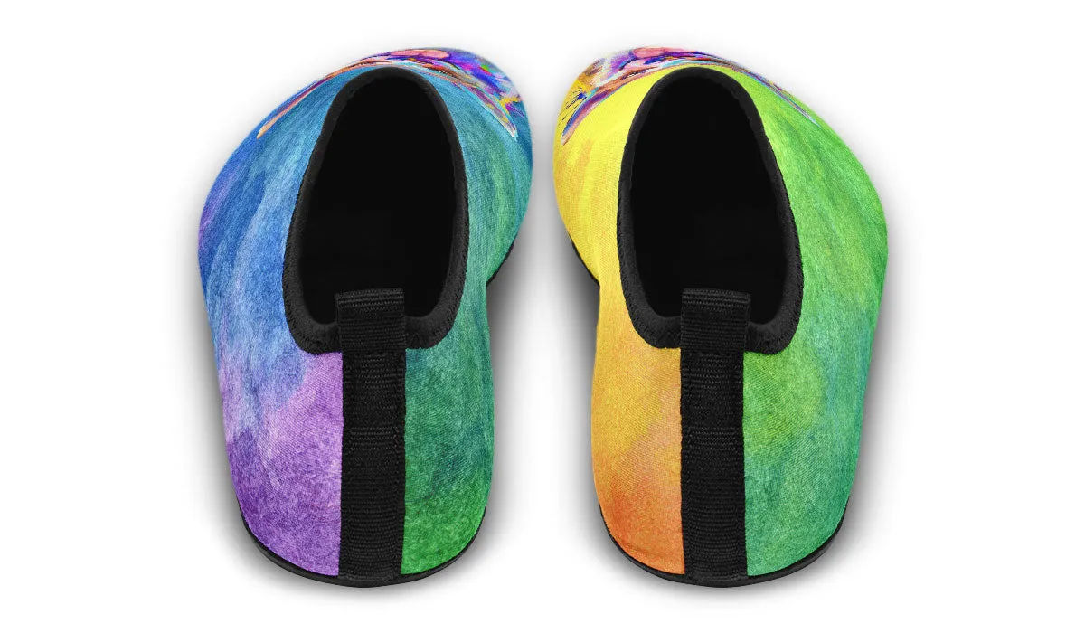 Rainbow Corgi Aqua Barefoot Shoes