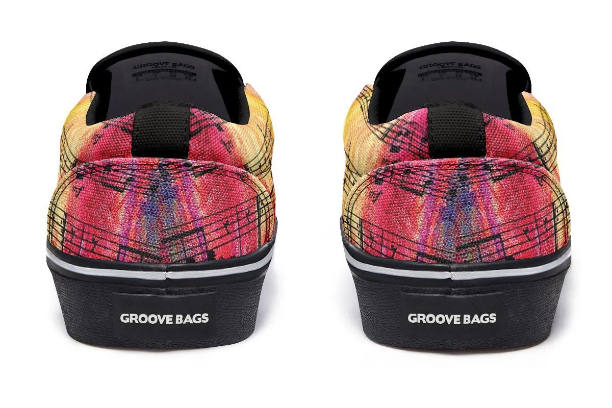 Rainbow Sheet Music Slip-On Shoes