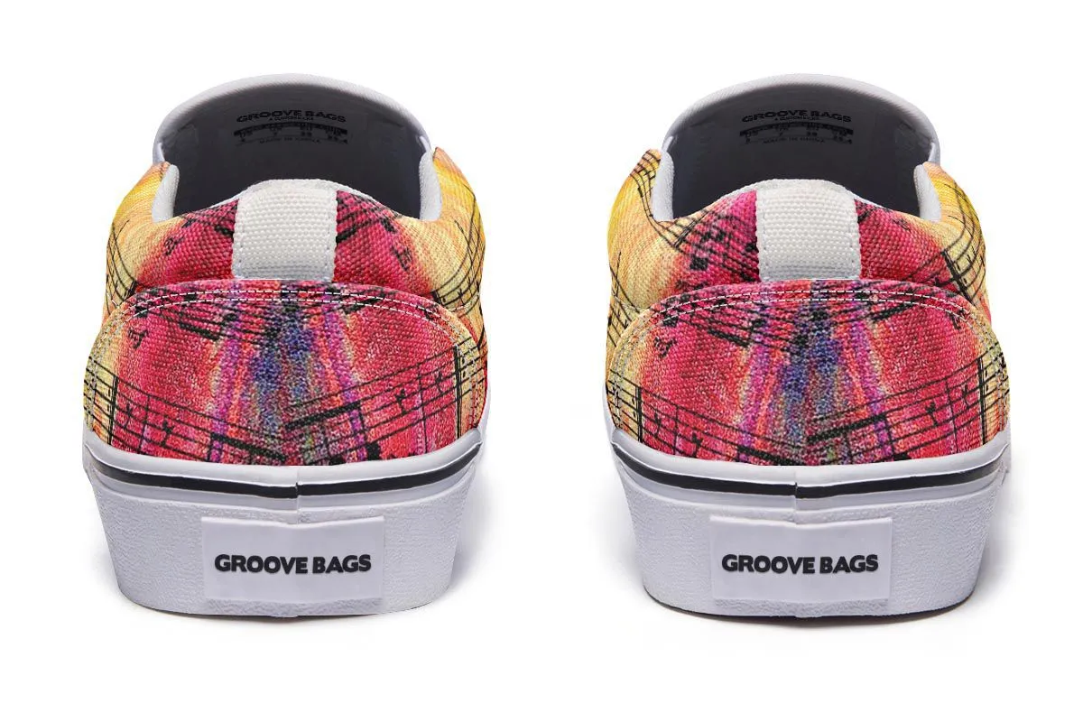 Rainbow Sheet Music Slip-On Shoes