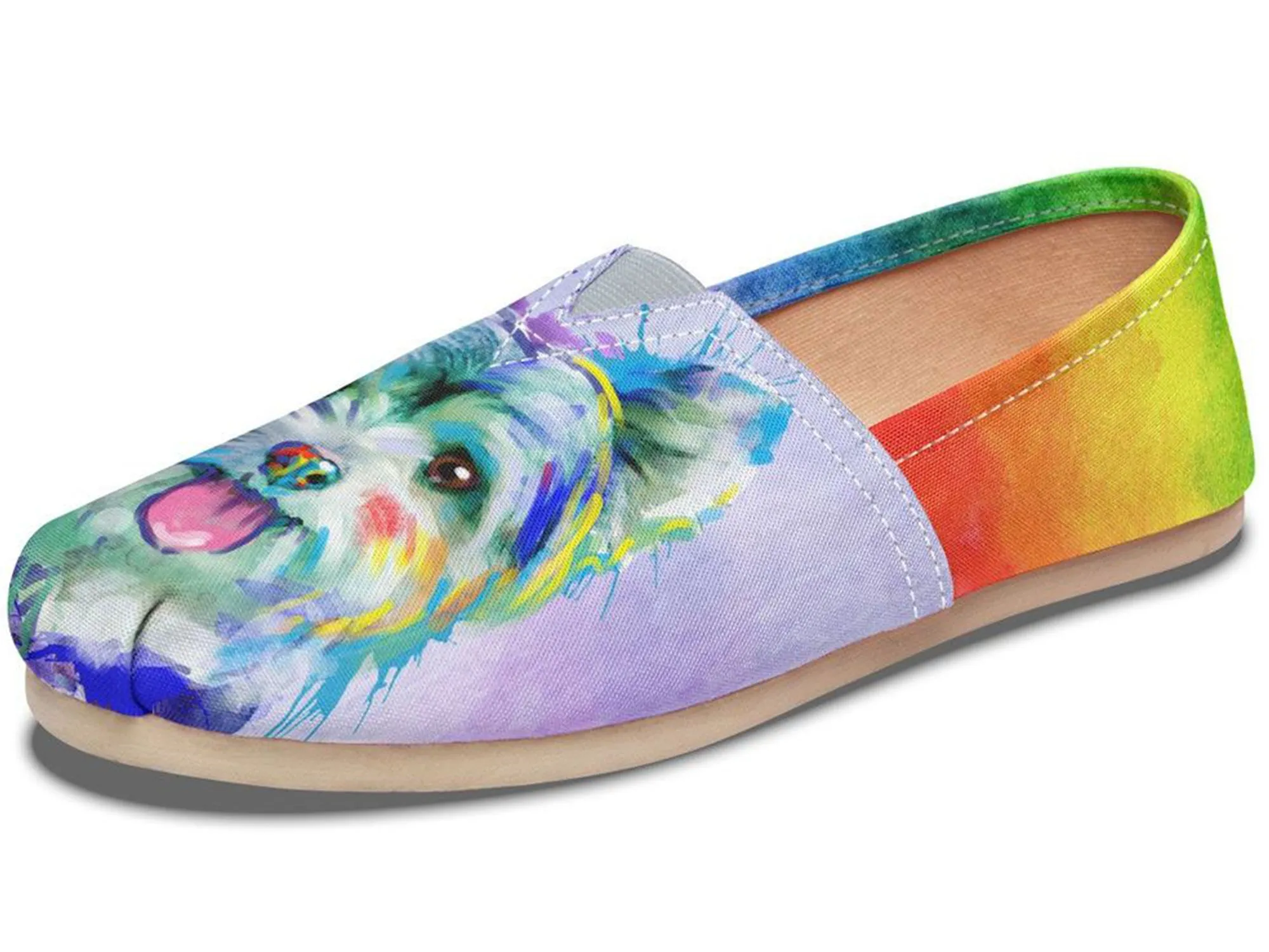 Rainbow Yorkie Casual Shoes