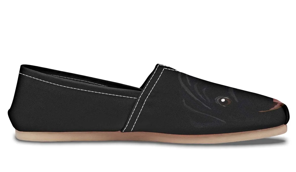 Real Black Pug Casual Shoes