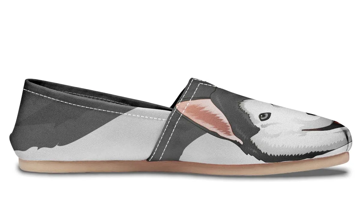 Real Grey Siberian Husky Casual Shoes