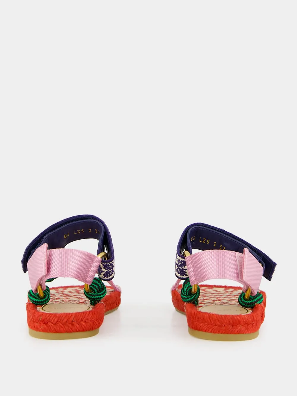 Red Lake Powell Sandal with Grape Embroidery