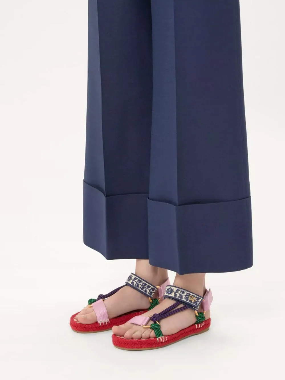 Red Lake Powell Sandal with Grape Embroidery