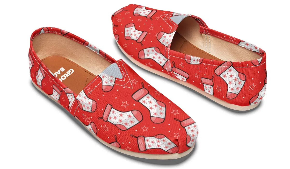 Red Stockings Casual Shoes