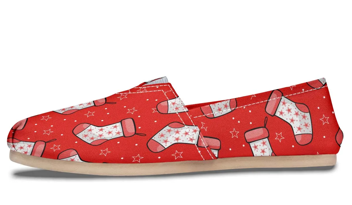 Red Stockings Casual Shoes