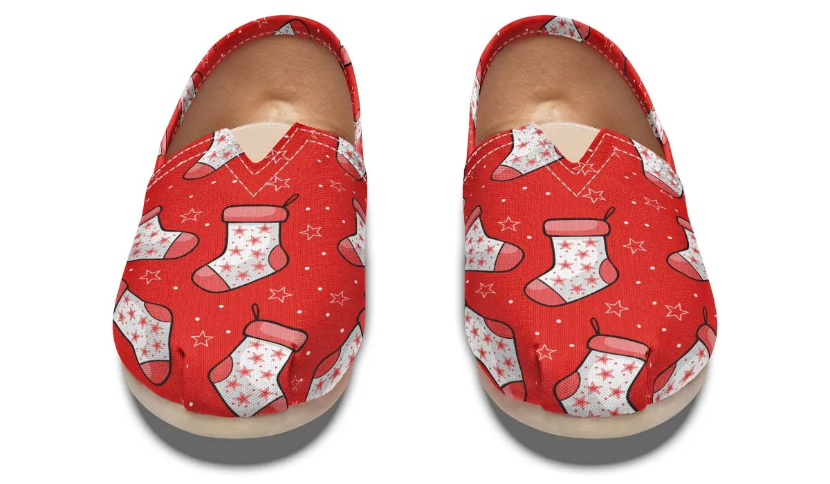 Red Stockings Casual Shoes