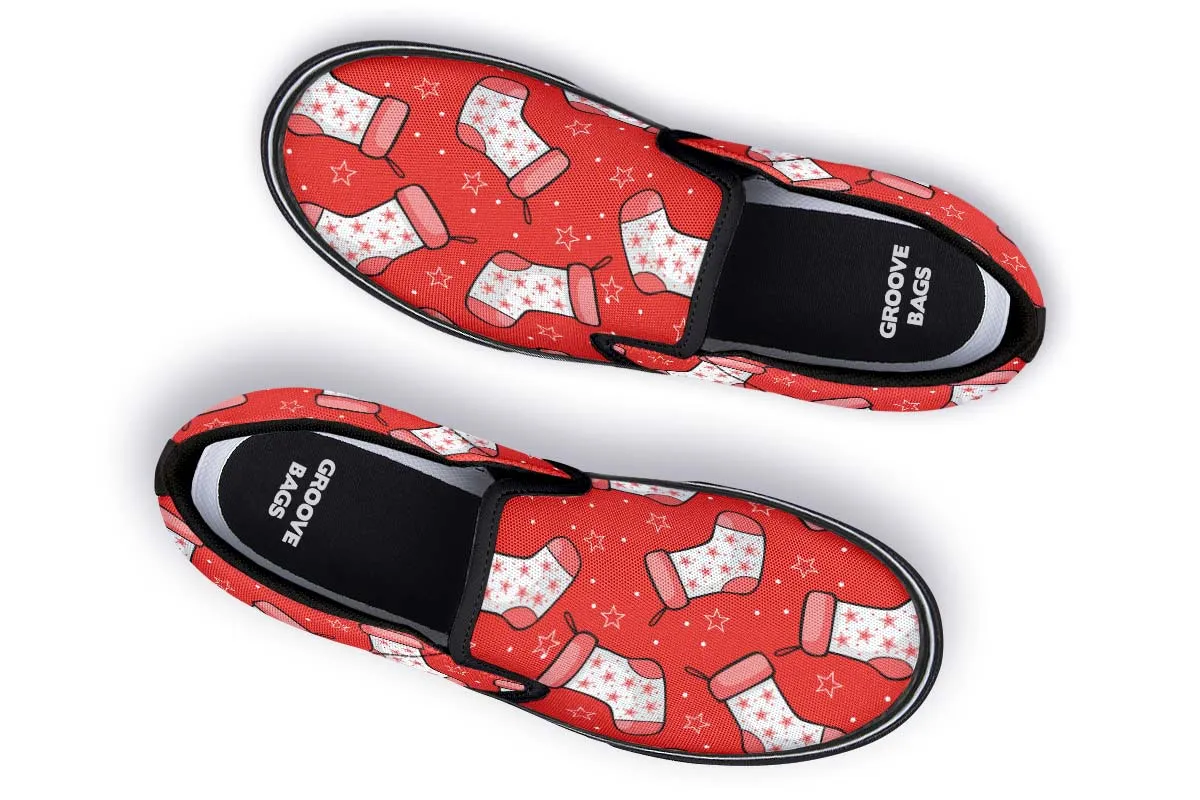 Red Stockings Slip-On Shoes
