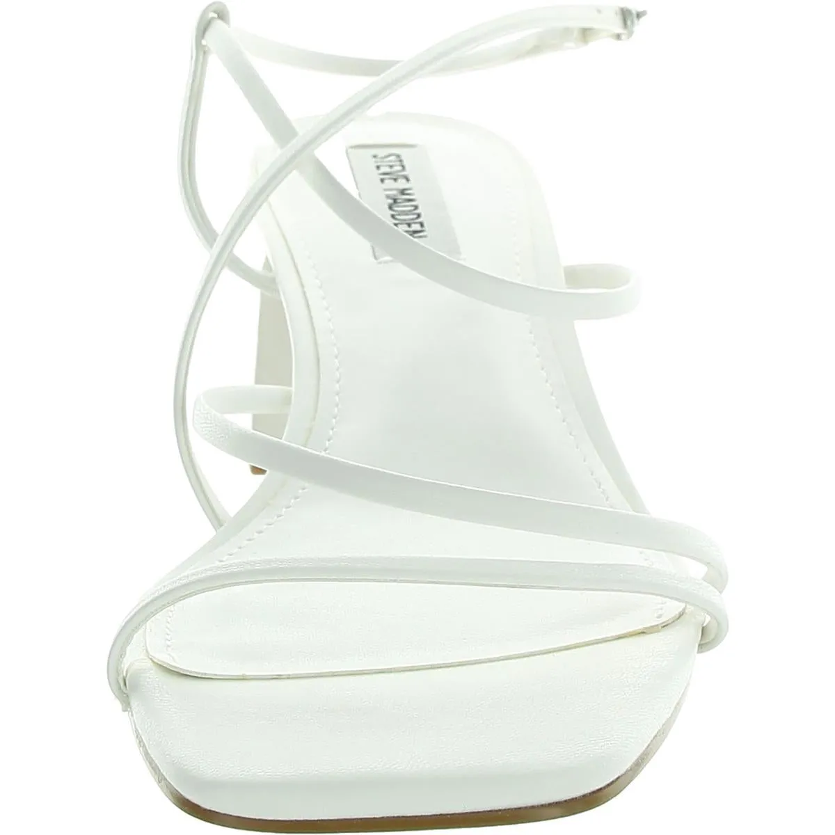 REMMI Womens Strappy Faux Leather Ankle Strap