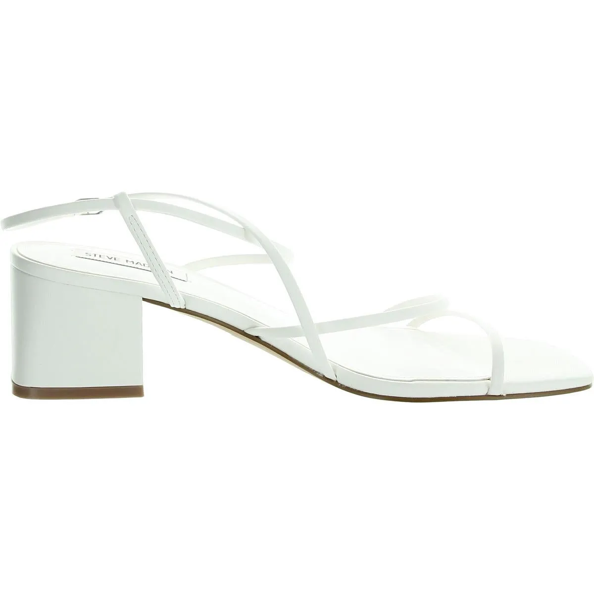 REMMI Womens Strappy Faux Leather Ankle Strap