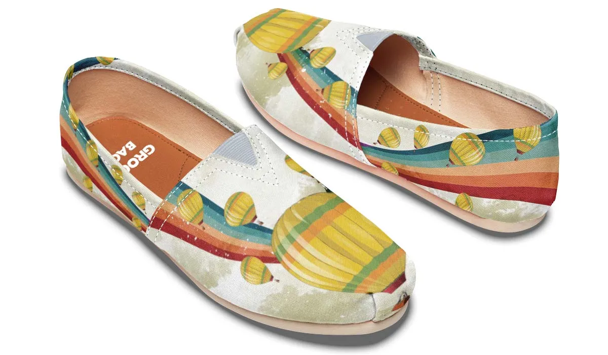 Retro Hot Air Balloon Casual Shoes