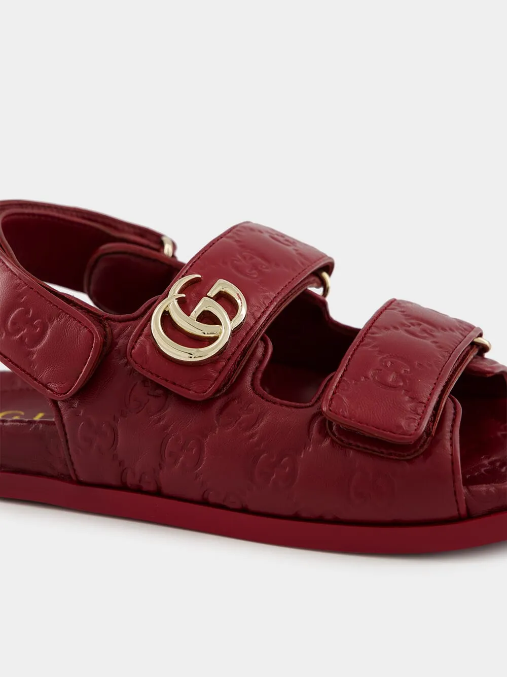 Rosso Ancora Red Sandals with Double G