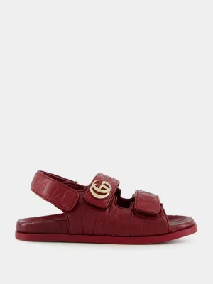 Rosso Ancora Red Sandals with Double G
