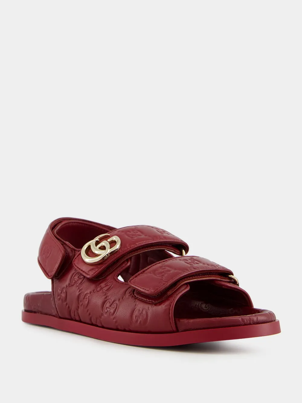 Rosso Ancora Red Sandals with Double G