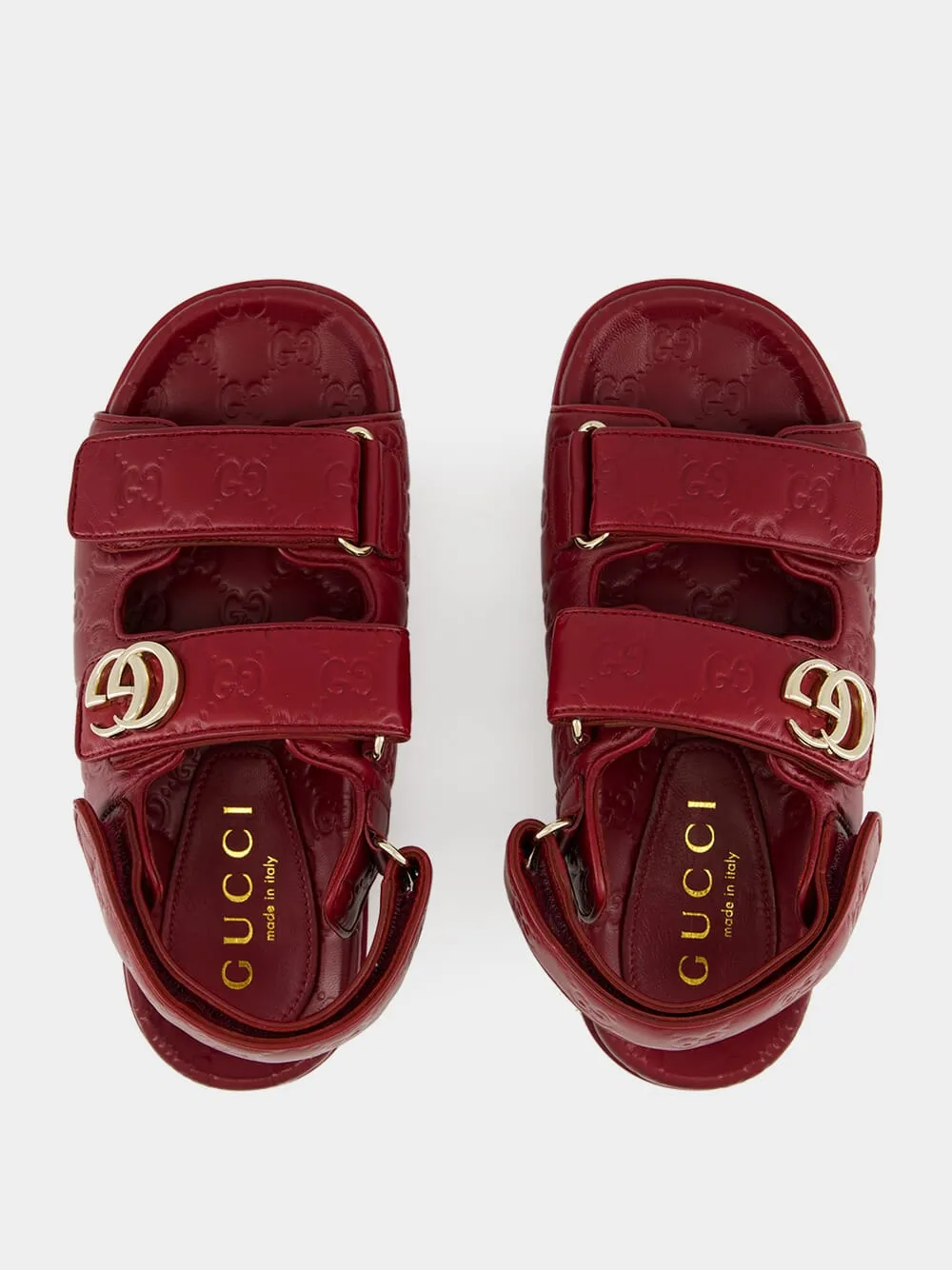 Rosso Ancora Red Sandals with Double G