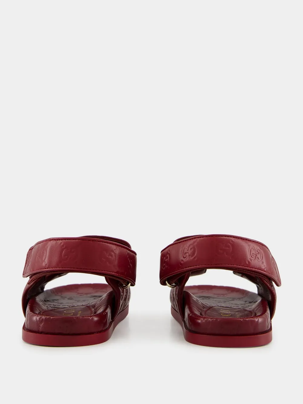 Rosso Ancora Red Sandals with Double G
