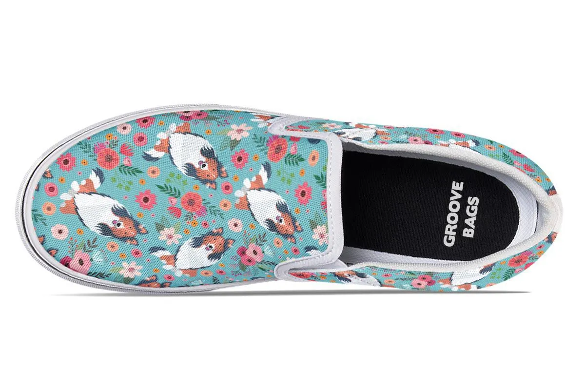 Rough Collie Flower Slip-On Shoes