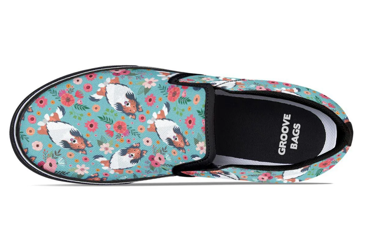 Rough Collie Flower Slip-On Shoes