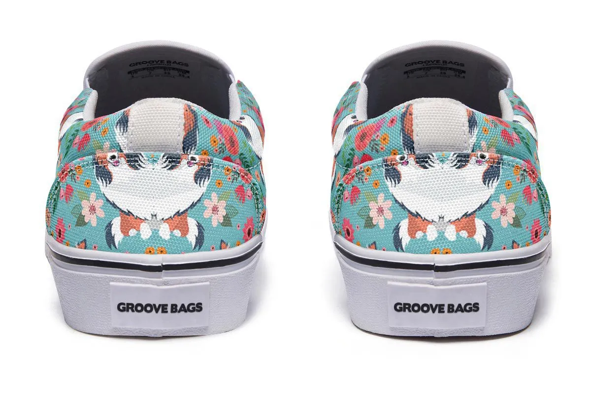 Rough Collie Flower Slip-On Shoes