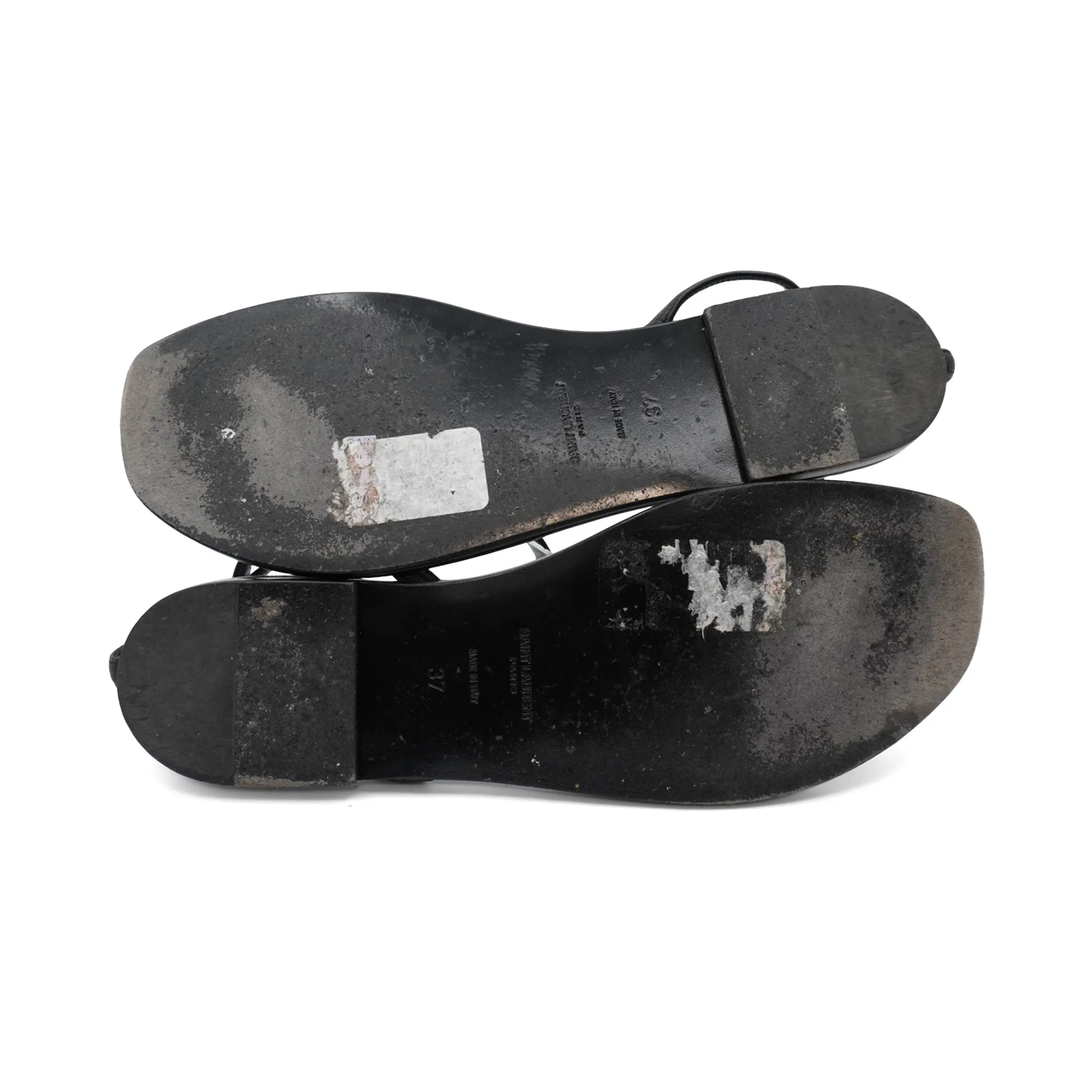 Saint Laurent Logo Sandals - Womens' 37
