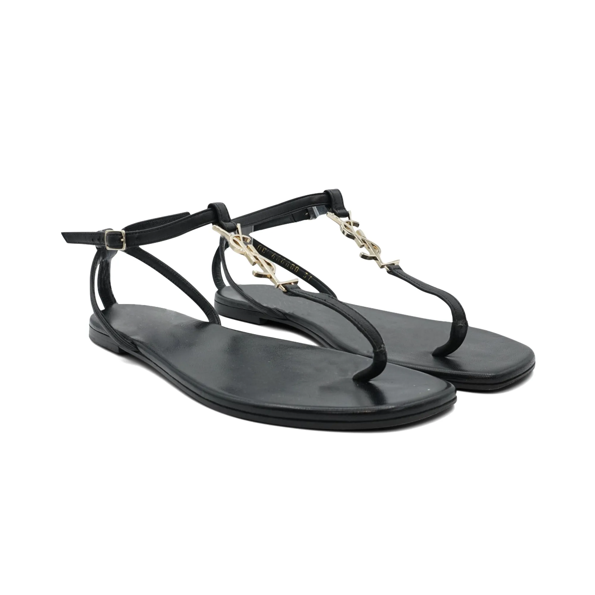 Saint Laurent Logo Sandals - Womens' 37