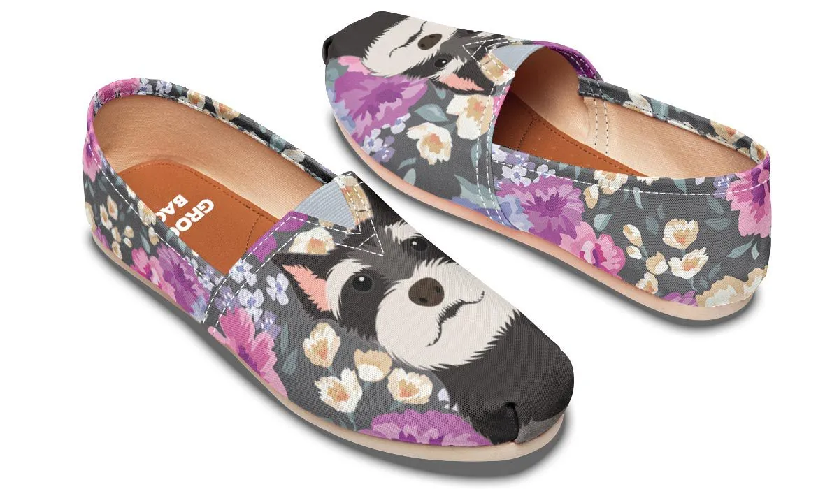 Schnauzer Dog Portrait Casual Shoes