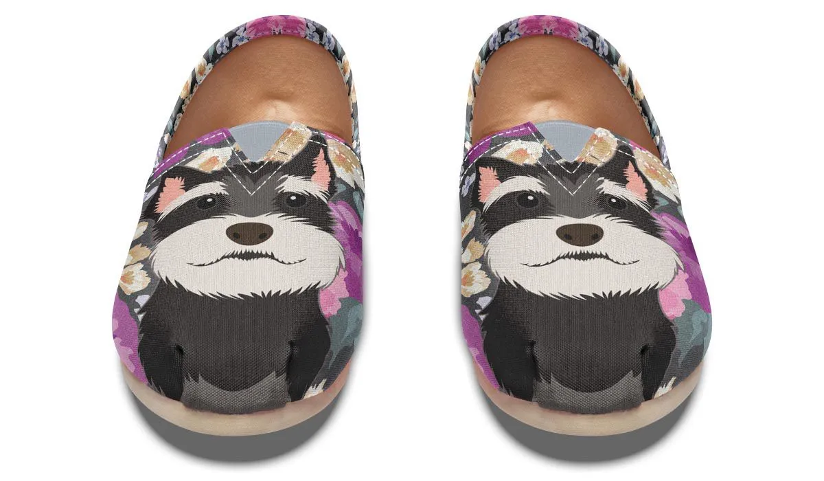 Schnauzer Dog Portrait Casual Shoes