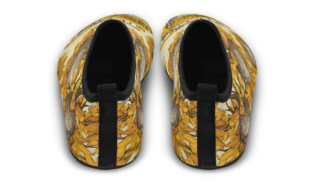School Bus Sketch Aqua Barefoot Shoes