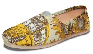 School Bus Sketch Casual Shoes