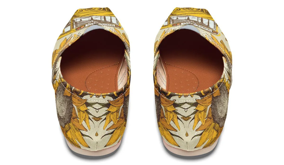 School Bus Sketch Casual Shoes