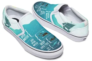 Scuba Diving Diagram Slip-On Shoes