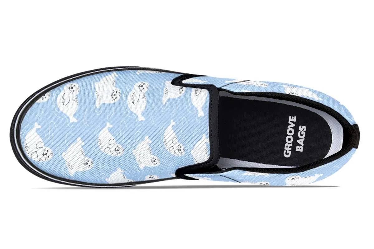 Seal Pattern Slip-On Shoes