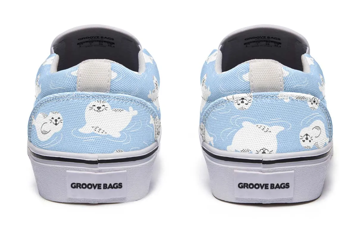 Seal Pattern Slip-On Shoes