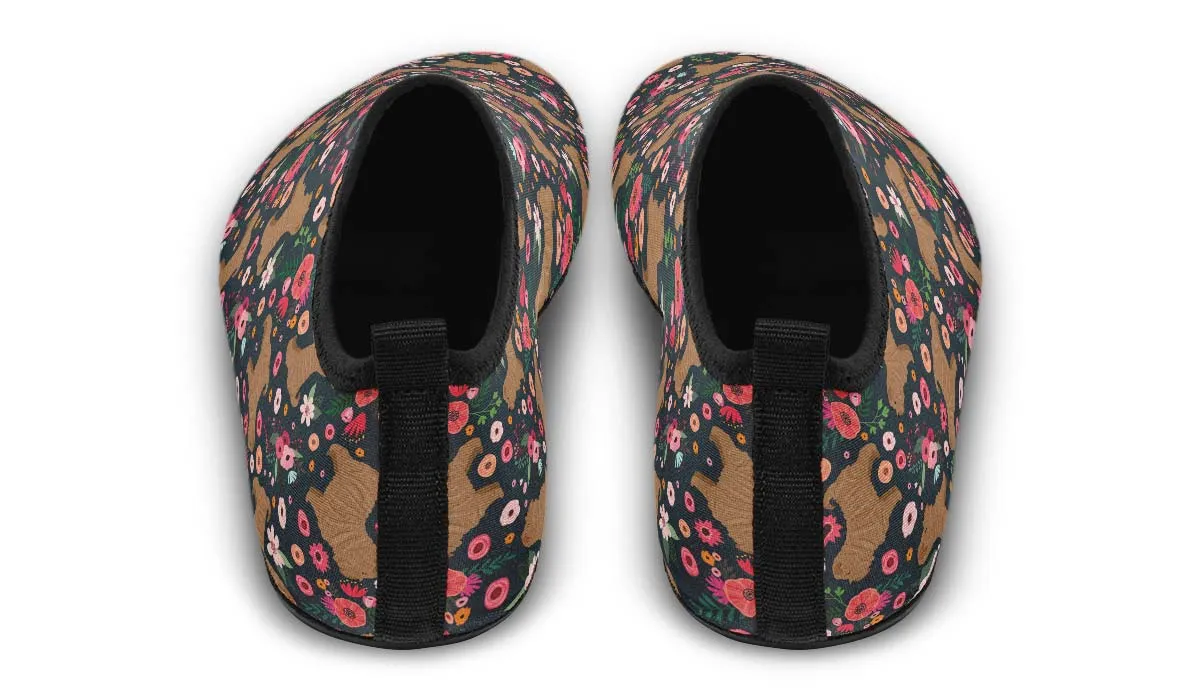 Shar Pei Flower Aqua Barefoot Shoes