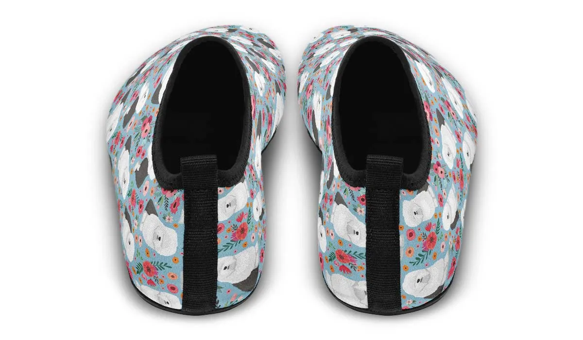 Sheep Dog Flower Aqua Barefoot Shoes