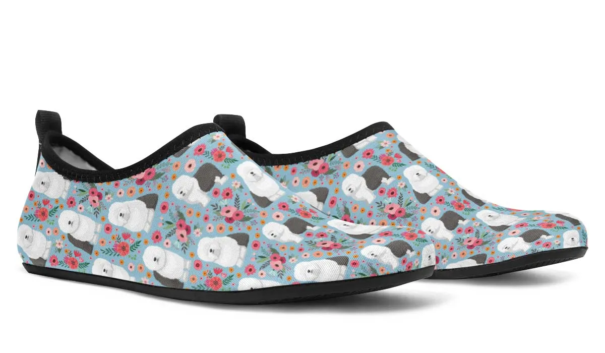 Sheep Dog Flower Aqua Barefoot Shoes