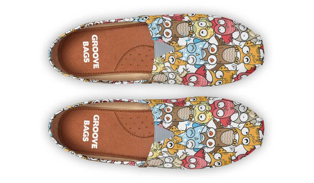 Silly Owl Pattern Casual Shoes